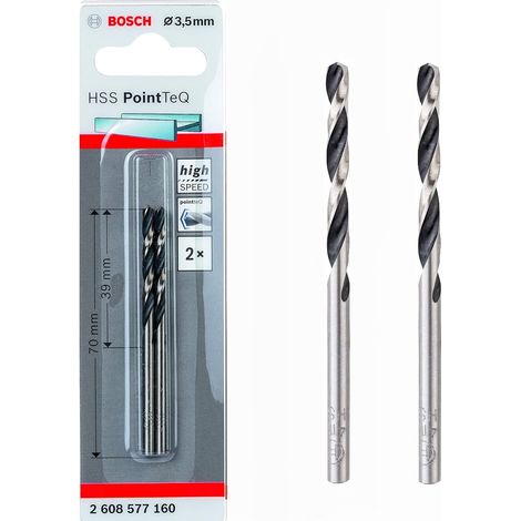 Bosch Professionel HSS- PointTeQ Ø 3,5 x 39 x 70 mm 2 Stk.Metallbohrer
