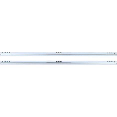 2PCS / SET 450x17 mm en acier de glissière en acier rail de rail accessoire pour les placards d'armoire (1/5)