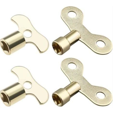 4pcs Clé de Robinet Clé de Vanne de Radiateur 6mm 7mm Clés d'ouverture Carrées Bouton, XU,d'eau Interrupteur Clé Multifonctionnelle Outil de Plombier pour Usine Jardin Lieu Public Maison - KZQ (1/4)