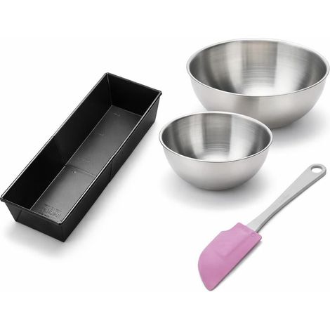 Set de 4 ustensiles de pâtisserie moule à gâteaux bol et spatule Black metallic Black mettallic Zenker Black mettallic (1/5)