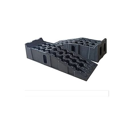 1 lot de rampes d'accès pour voiture, jeu de rampes de charge lourde en polypropylène jusqu'à 7,25 tonnes/16 000 livres, plateforme d'accès pour voiture, 92 x 32 x 32 cm, plateforme élévatrice de (1/5)