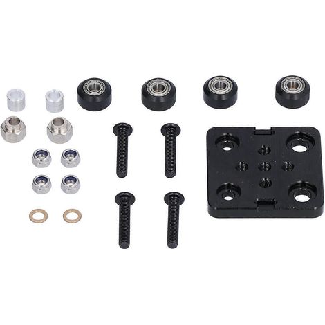 Mini-Bausatz aus Aluminiumlegierung mit Rad für 3D-Drucker, inklusive Portalplatte und Zubehörset