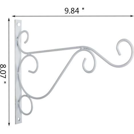 Support Mural Pour Plantes - En Métal - 25 cm - Extérieur Et Intérieur - Pour Paniers Fleurs, Nichoirs, Lanternes Solaire - Lot De 4 (1/5)