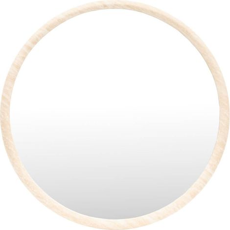 Miroir Mural Effet Travertin "Trudy" 55cm Beige (1/5)