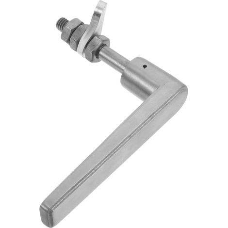 Poignée de Porte de Cheminée Forme en L en Acier Inoxydable Résistante à Haute Température pour Poêle à Bois et Porte de Foyer Usage Domestique et Commercial (1/5)