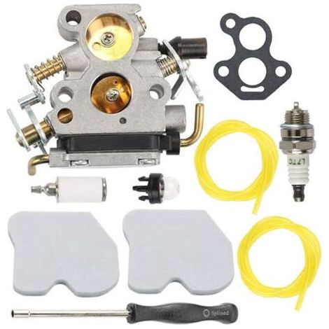 BARKBUSTERS Kit carburateur Husqvarna 235, 236E, 240E pour trononneuse Zama C1T-W33, CS2234, GZ380, comprend des joints, des bougies d'allumage, des conduites de carburant et d'autres accessoires. (1/5)