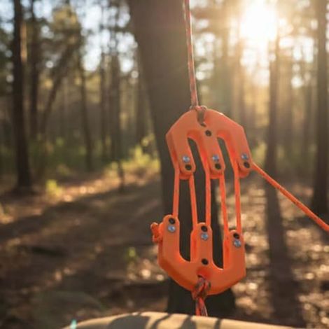 Système de levage créatif par poulies et palans - Système de levage pour équipement de chasse