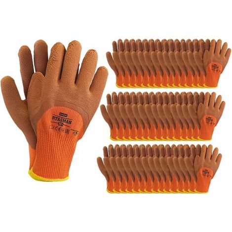 Guantes de trabajo / Aislantes / Naranja-marrón / Talla: 10 - XL / RTASMANPBR 10 - 120 unidades. (1/5)