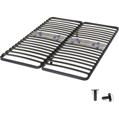 Sommier à lattes 2x80x200 C223 - 42 lattes bois - Fabrication française (1/4)