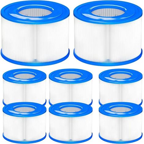 Typ S1 Filter kompatibel mit Intex PureSpa, Whirlpoolfilter für Spa 29001E, Easy Set Poolfilterkartuschen für Whirlpools und Badewannen, 8er-Pack (1/5)