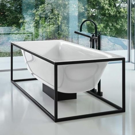 Forma Bette Lux, marco 170x75 cm, color: Negro Fino textura mate - Q001-815 (1/4)