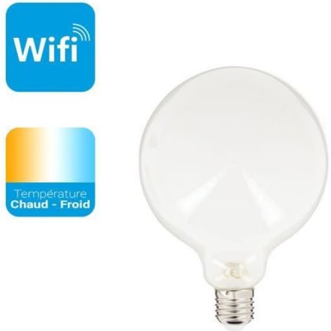 Ampoule LED connectée Filament E27 G125 Opaque 7W cons. Variation de luminosité - KRFE806B125OCCT - KOZII (1/5)