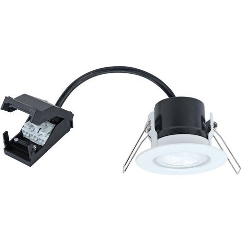 Aric – Spot encastrable salle de bain rond blanc – LED intégrée – Changement blanc chaud à neutre – IP65 – 460 lumen – 5W – Pour espaces humides
