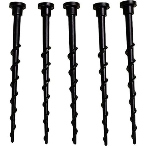Piquet Robot Tondeuse ABS Noir Accessoires Pour Tondeuses à Gazon Jardin(Noir) 14cm (1/5)