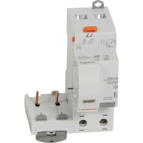 Bloc différentiel adaptable à vis DX³ pour disjoncteur 1 module par pôle - 2P 230V - 40A - typeF 30mA - LEGRAND (1/2)