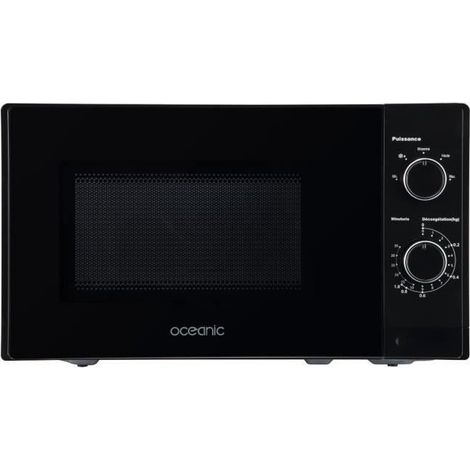 Oceanic – Micro-ondes à poser 20L 700W – Dimensions 43,95 x 25,82 x 35,75 cm – Couleur noire – Monofonction (1/5)