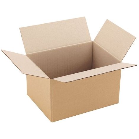 Caisse américaine kraft brun simple cannelure H 15 x L 18 x P 25 cm - Lot de 25