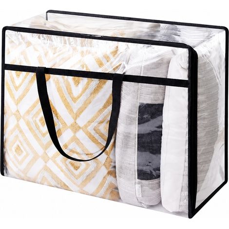 Sac de rangement transparent pour vêtements et couettes, grande capacité, en PVC imperméable, idéal pour les déménagements en résidence étudiante, 40 L ou 75 L. (1/5)