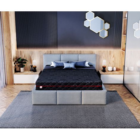 Matelas BLACKLUX - Mémoire de Forme - Latex - Ressort ensaché - Epaisseur 22 cm (1/4)