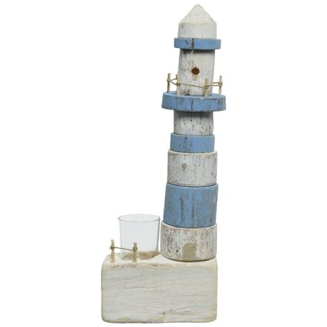 FARO PORTUALE DECORATIVO PORTACANDELA 14X9XH38CM I