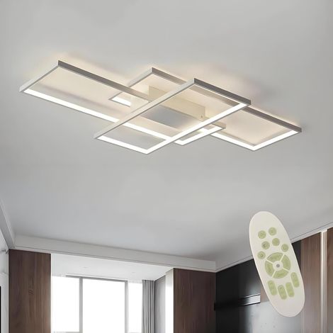 Plafonnier LED au design moderne, réglable 2 700 - 6 500 K, avec télécommande, lampe de plafond 59 W, pour salon, chambre, cuisine, couloir, balcon, salle à manger (1/5)