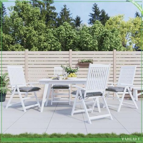 361454 Coussins de chaise lot de 4 gris 40x40x7 cm tissu oxford (1/5)