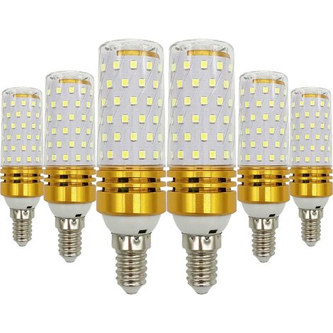 E14 LED Ampoule 16 W non dimmable équivalent à 120W ampoule à incandescence, LED maïs ampoule pour lustres éclairage domestique, ampoule pour hotte aspirante,Warm ,6 Pack (1/5)