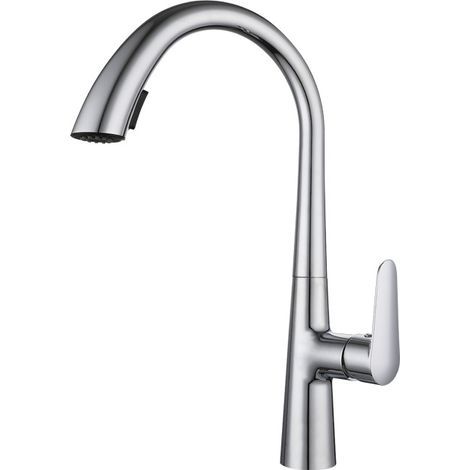 Avec douchette extractible, mitigeur lavabo avec 2 modes de débit au choix, mitigeur lavabo, aérateur, cartouche céramique, galvanique (1/3)