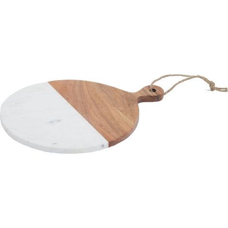 Premier Housewares Monzaro Small Marble And Acacia Wood Paddle Board (1/4)