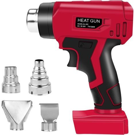 Décapeur thermique sans fil 18V – Température max 430 ℃ – 4 buses pour décapage peinture et pliage tuyaux – Compatible Milwaukee M18 (1/5)