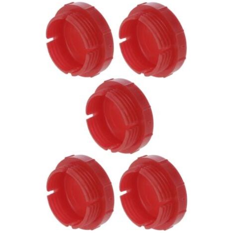 5x Bouchon anti-poussière filetage mâle type métrique en plastique rouge Embout Raccord Capuchon Protection Tuyau Hydraulique Tube, diamètre filetage 20mm pas de vis 1,50mm