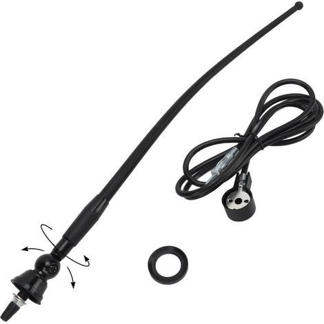 Universal Car FM Am Antenne High Flexible Auto Radio Aériale avec connecteur Male Din pour Truck Bus Caravan (1/5)