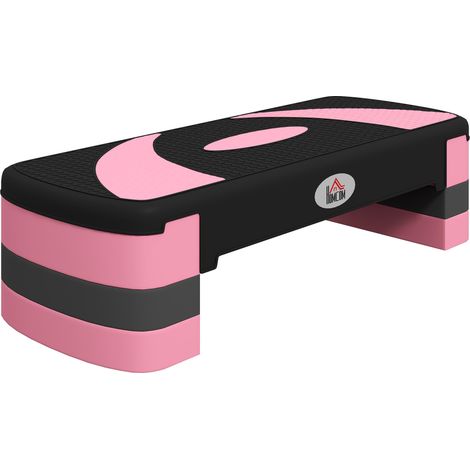 Stepper aérobique réglable en hauteur, supportant une charge de 150 kg et offrant 3 niveaux de réglage (10/15/20 cm) pour la remise en forme et... (1/5)