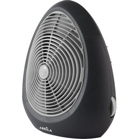 Termoventilatore Elettrico Perugia Nero/Grigio 2000W 2 Potenze 3 Funzioni Termostato (30,5x27x16cm)