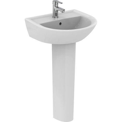 Armitage Shanks Sandringham 21 Basin with Full Pedestal 500mm Wide - 1 Tap Hole (1/3)