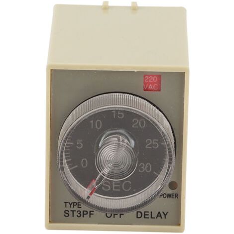 Minuteur de Délai Réglable, Temporisateur AC 200-220V avec Arrêt Automatique, Accessoire ST3PF, Réglage 30 Secondes (1/5)