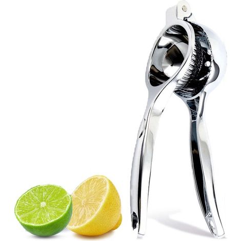 Hochwertige, robuste Zitronenpresse Limettenpresse - Orangenpresse - Manuelle Zitronenpresse - Zitronenpresse - Zitruspresse - Fruchtpresse Silber (1/5)
