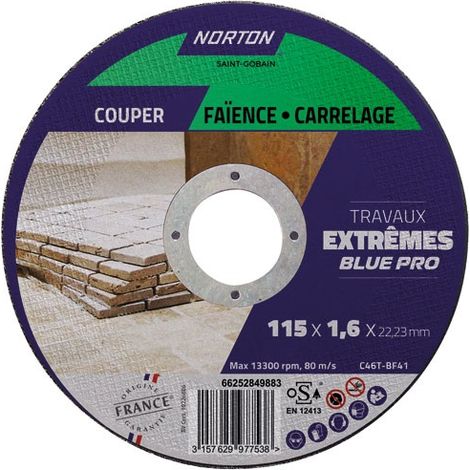 NORTON - Disque à tronçonner extrême carrelage 115x1.6x22.2