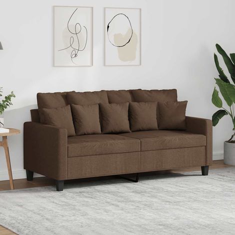 Canapé-Sofa à 2 places Marron 140 cm Tissu 321683 (1/5)