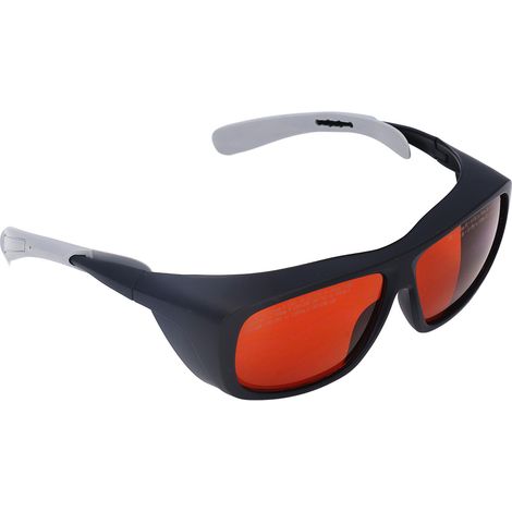 Lunettes de protection oculaire laser 180-540 nm 750-1100 nm, réponse rapide à la lumière, en polycarbonate noir (1/5)