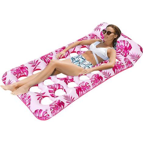 Matelas gonflable pour piscine. chaise longue gonflable pliable. matelas-radeau pour adultes. 176 x 86 x 2 cm — Idéal pour la baignade. les fêtes à la plage et les activités nautiques. (1/4)