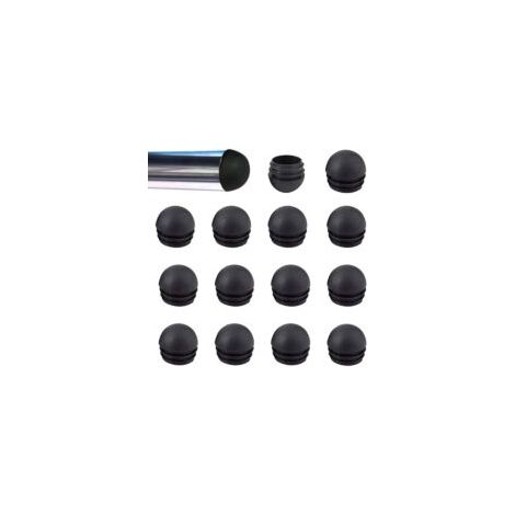 Tapones redondos negros de 25 mm para patas de sillas, mesas y sillas, 50 unidades - Crezuo