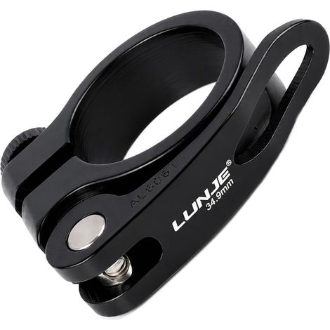 Bicycle Seat Post Clamp Aluminum Alloy Quick Release System Lightweight Durable Dust Cover 3.5cm Easy Fit No Tools (1/5)