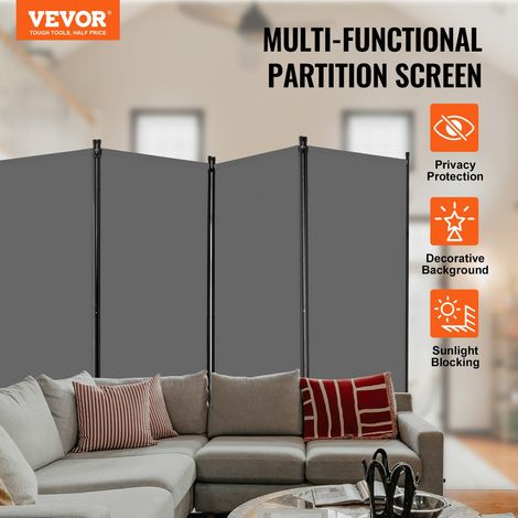 Paravent Multifonctionnel à 4 Panneaux, Cloison de Séparation Autoportant 346,4 x 184 cm, Séparateur de Pièces Intérieur Pliable, B… (1/5)
