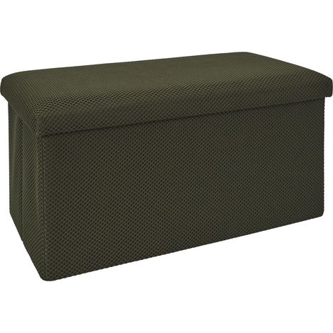 Coffre banc pliable kaki 76x38x38 cm