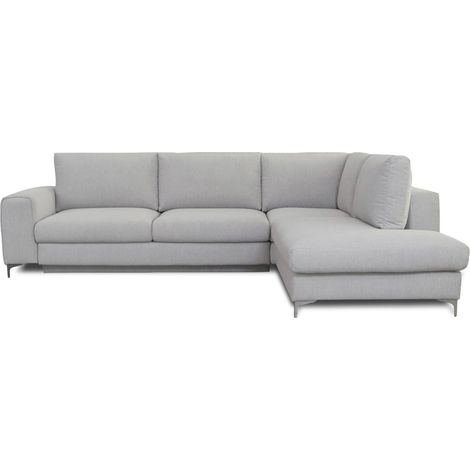 Canapé Tissu Angle Droit Gris clair Fiesole - 4 Places (1/4)