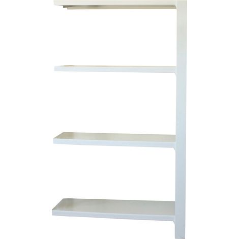 Etagère Légère Sans Vis Officlick 4/400 Wood A.m. Blanc/blanc Blanc 1500x900x400 - Simonrack (1/2)
