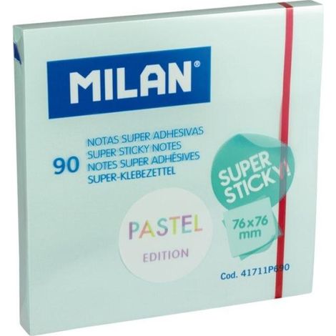 Blocchetti di foglietti autoadesivi 76x76/90K blu Milan