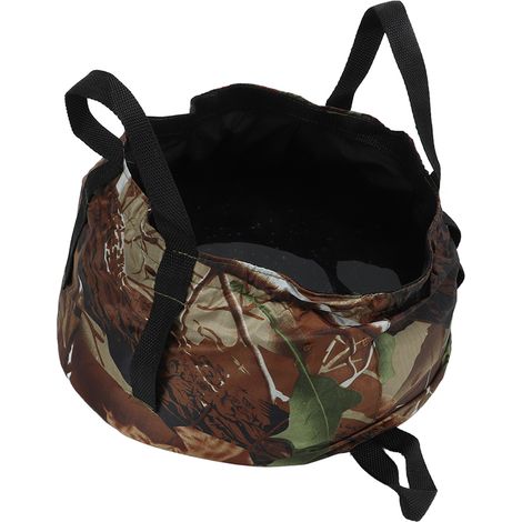 Seau pliable avec poignée, bassine de lavage pliable portable, conteneur d'eau léger pour camping randonnée pêche - Camouflage (1/5)