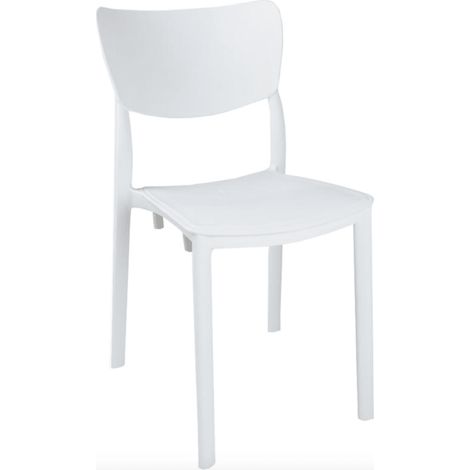 SEDIA POLIPROPILENE SEDIE BAR RISTORANTE GIARDINO INTERNO ESTERNO BIANCO LBR